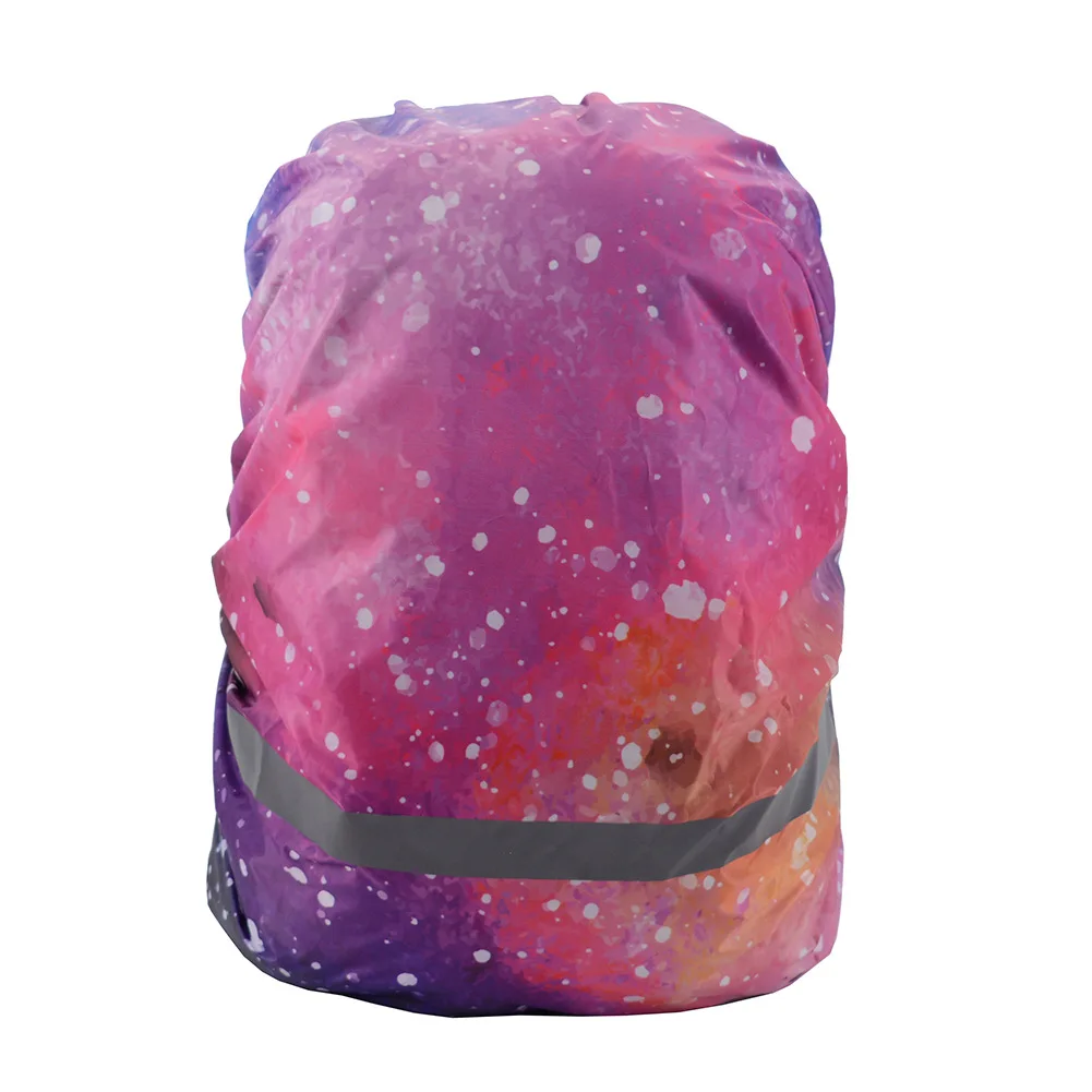 【7】Rain Cover For Schoolbag Colorful Printing With Reflective Strip Night Travel Safety Backpack Cover Dust Proof And Scratch