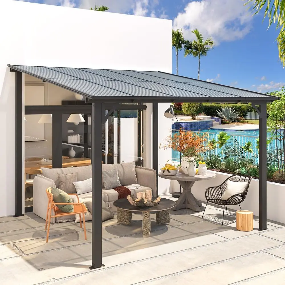 

10x10 Outdoor Gazebo with Pergola Style, Clearance Sale, Ideal for Deck, Porch, and Backyard