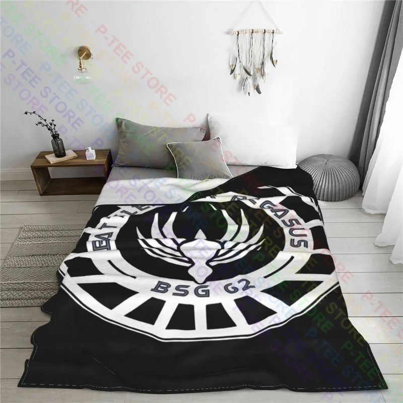 Battlestar Galactica Pegasus Badge Blanket Fluffy Raschel Four Seasons Faux Fur Mink Sleeping Sheets