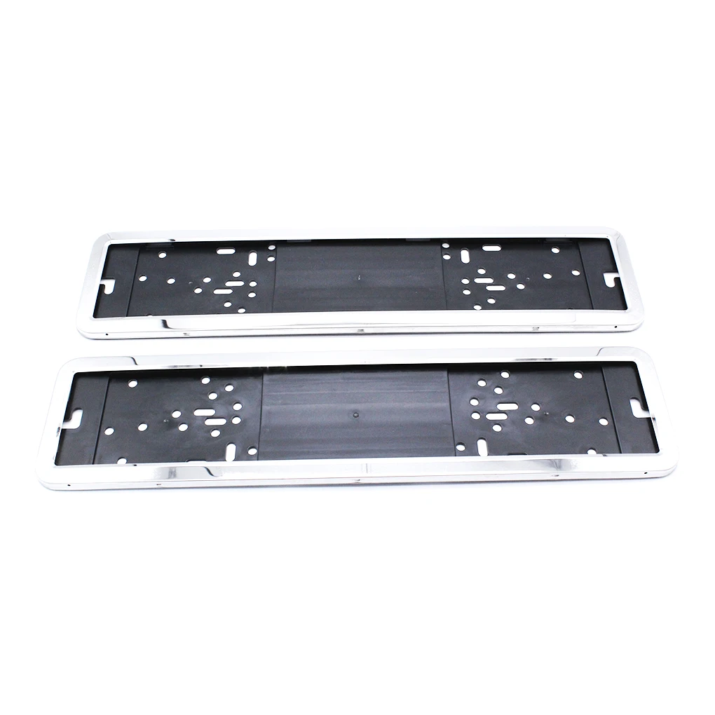 2pcs License Plate Frame Universal Stainless Steel Car Fitting Protective Frames Holder Suitable for Europe Russia