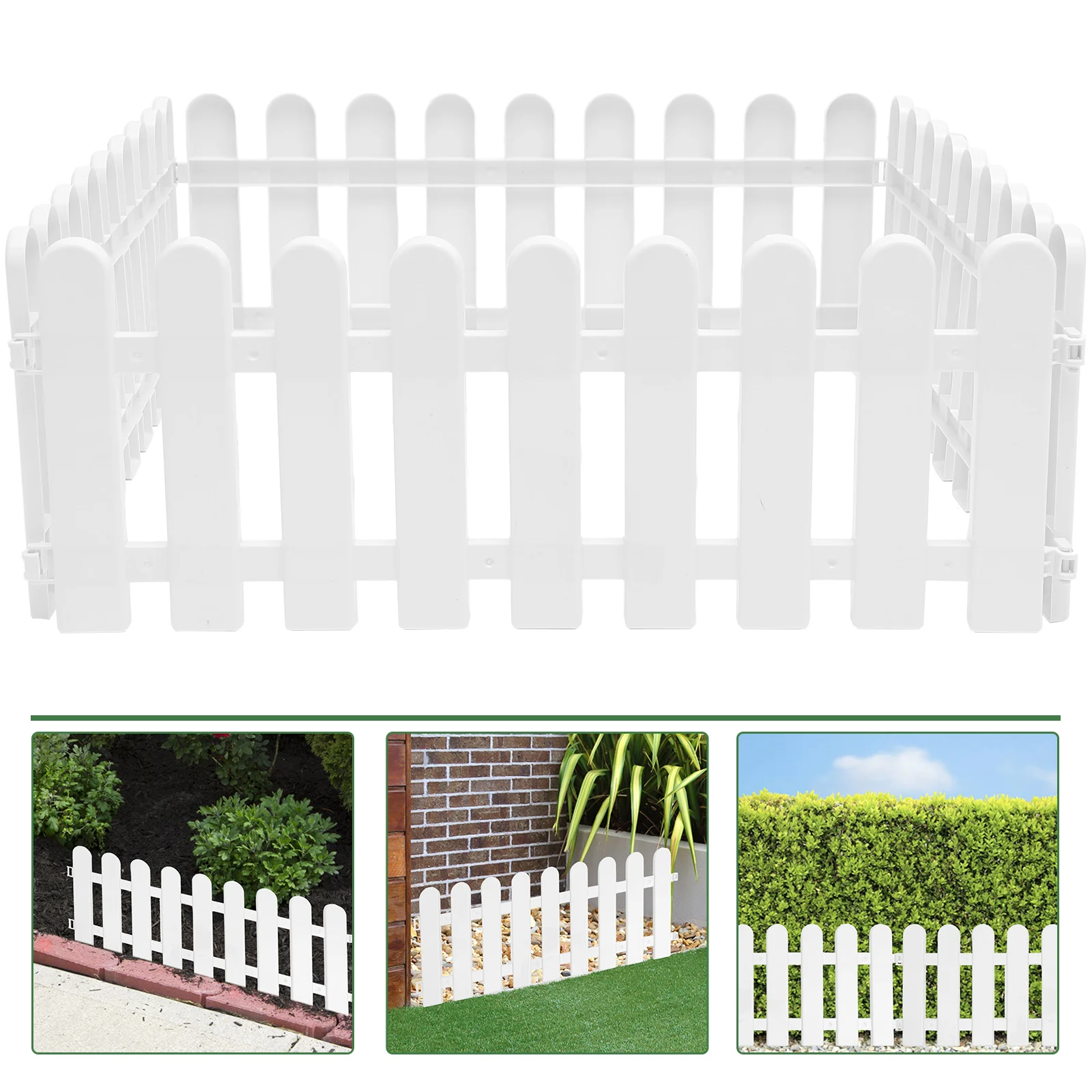 

4 Pcs The Fence Pet Fences for Dogs outside Yard Garden Edging Border Plastic Temporary Fencing Portable Gardening