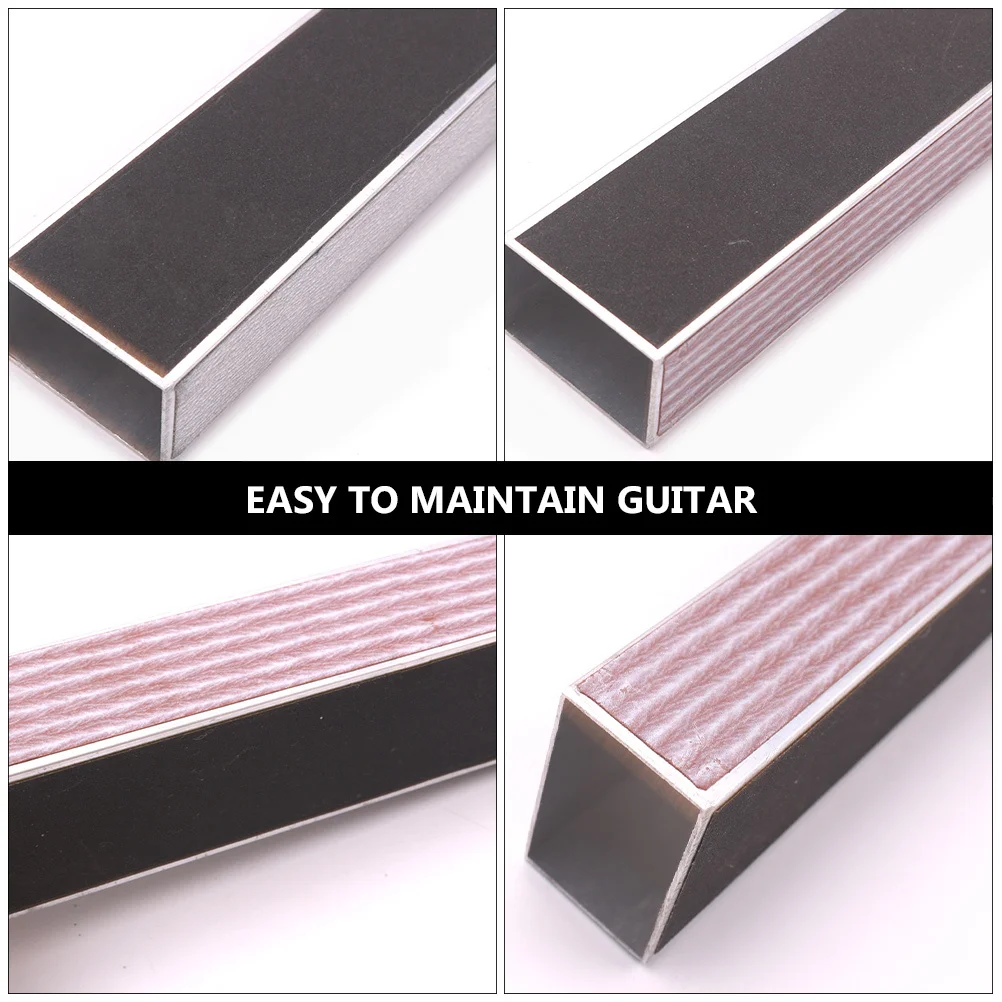 

4 Pcs Guitar Silk Polishing Ruler Luthier Tool Sandpaper Finger Board Sanding Kit File Leveler