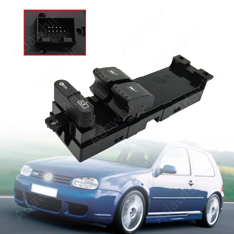 For VW GOLF 4 BORA PASSAT B5 LEON 1M TOLEDO 2 Skoda Octavia Fabia Power Window Lift Switch 1J3959857