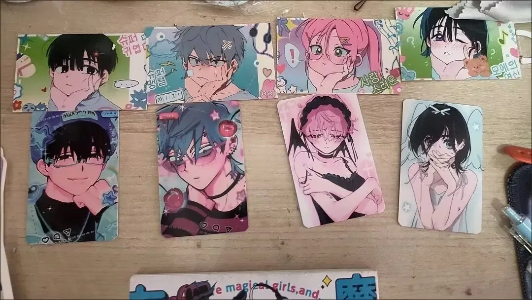 ALNST Ivti Mizi Sua Luka جديد أنيمي الغريبة المرحلة إيفان تيل ألبومات البطاقات مجموعة الصور مروحة الصورة قطع قابلة للجمع بطاقة بريدية