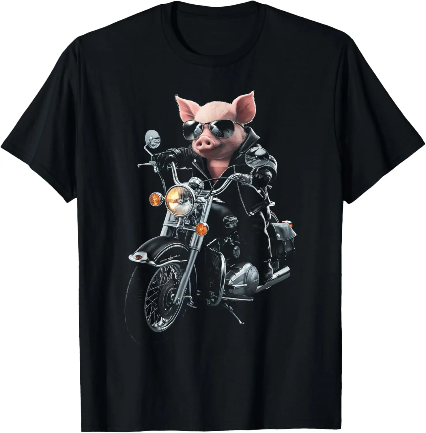 

Biker Pig Motorcycle Rider Cool Funny Hog Gift T-Shirt