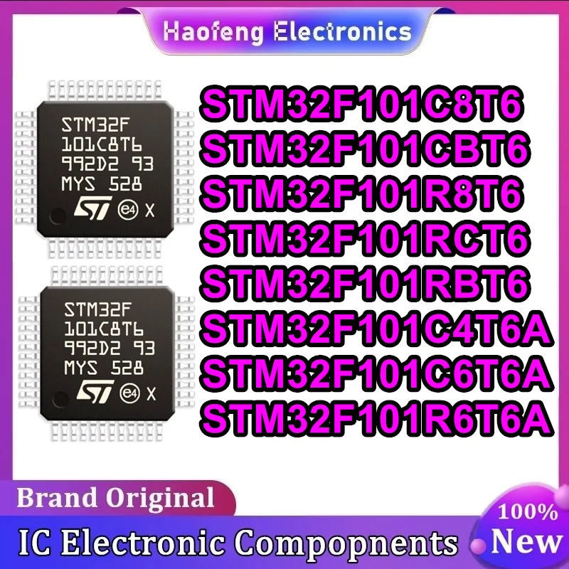 

STM32F101C8T6 STM32F101CBT6 STM32F101R8T6 STM32F101RCT6 STM32F101RBT6 STM32F101C4T6A STM32F101C6T6A STM32F101R6T6A New Original