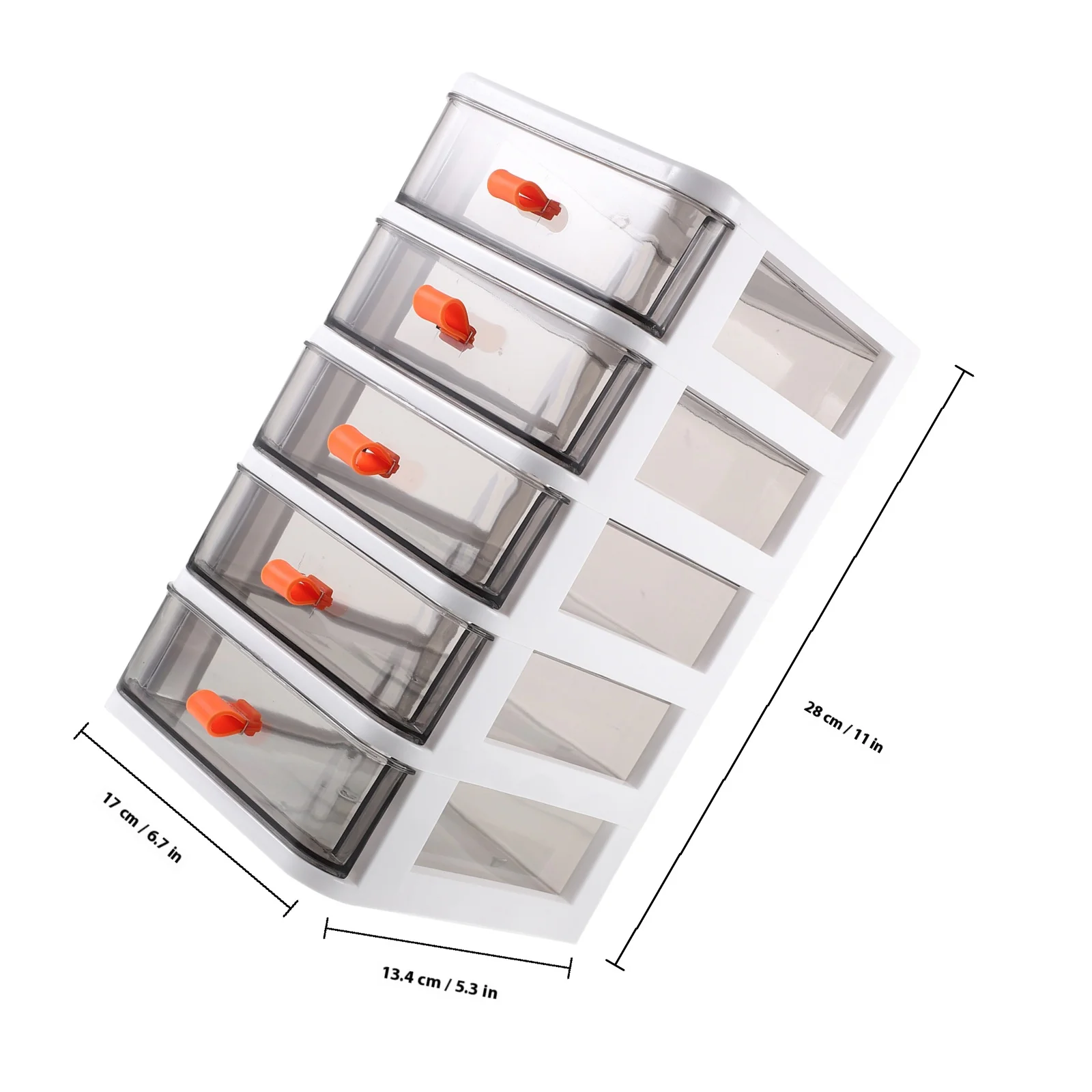 Makeup Organizer Drawer Storage Case 5 Layer Plastic Chest for Desk Table Shelving Unit Small Drawer Organizer
