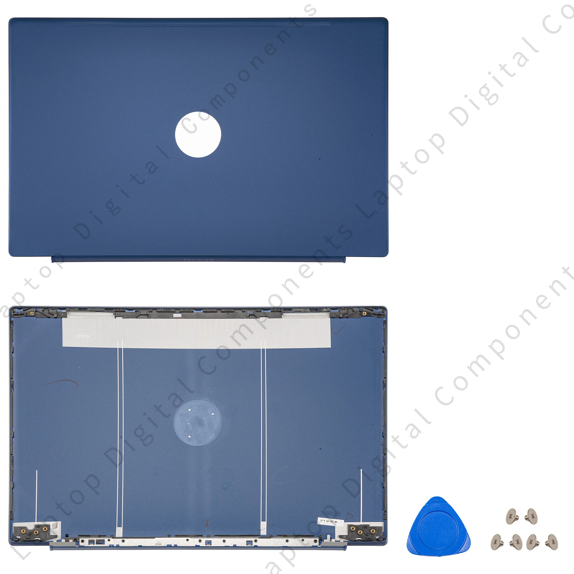 Imagem -02 - Nova Capa Traseira Superior para hp Pavilion 15-cs 15-cw Tpn-q208 Q21 Laptop Lcd Capa Traseira Dobradiças Moldura Frontal Capa Cinza Prata