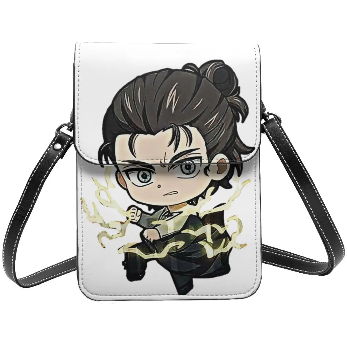 

Chibi Eren Shoulder Bag eren yeager anime manga aot Outdoor Woman Mobile Phone Bag Gift Aesthetic Leather Bags