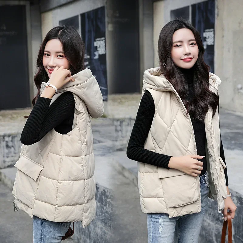 New Style Down Cotton Ladies Waistcoat Vest Jacket Women Short Korean Waistcoat Waistcoat For Autumn And Winter Outer Wear