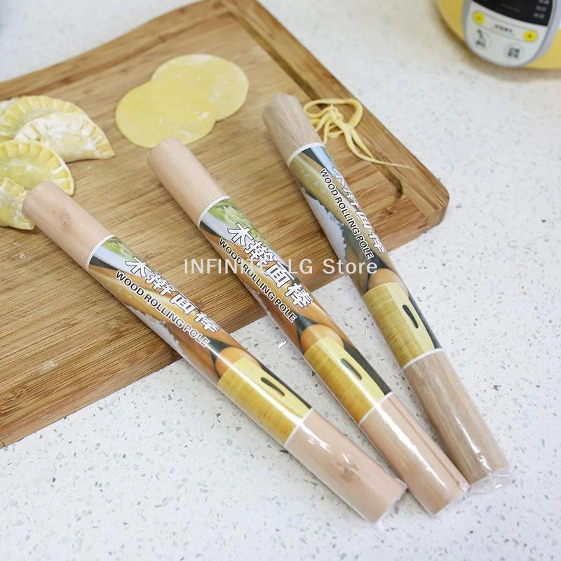 Wooden Rolling Pin Smoothing Texture Sturdy Wood Small Rolling Pin Solid Construction Baking Rolling Pin Pizza DoughINFINITE -LG