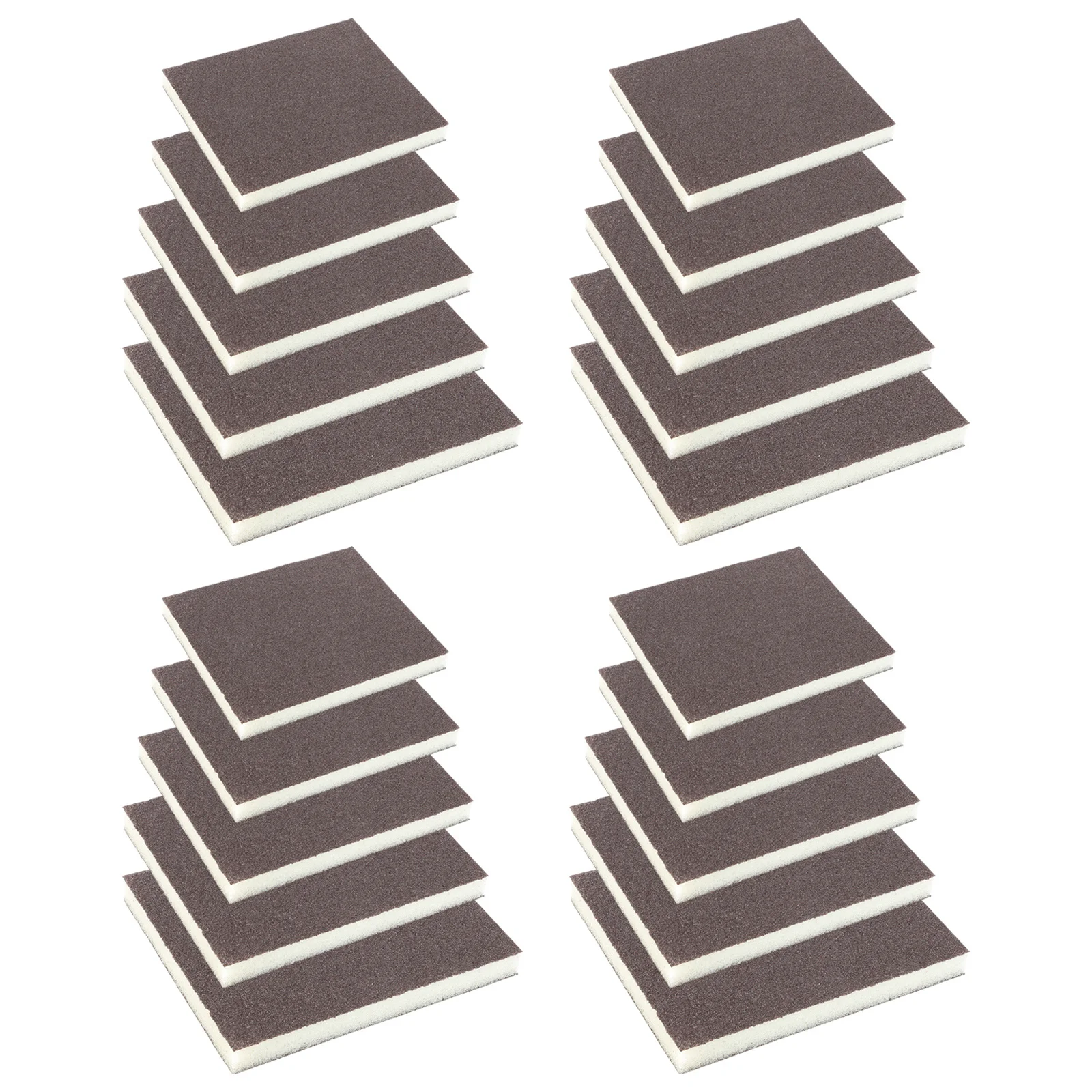 20Pcs Sandpaper Block Sponge Sandpapers Durable Double-Sided Sanding Sponge Pads for Polishing Wood Furniture Floor Grinding
