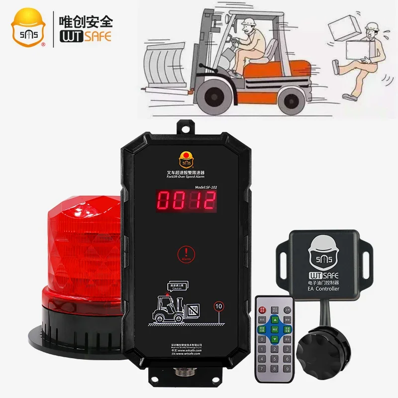 DC 12V/48V speed control device mechanical throttle control wireless speed sensor forklift overspeed alarm