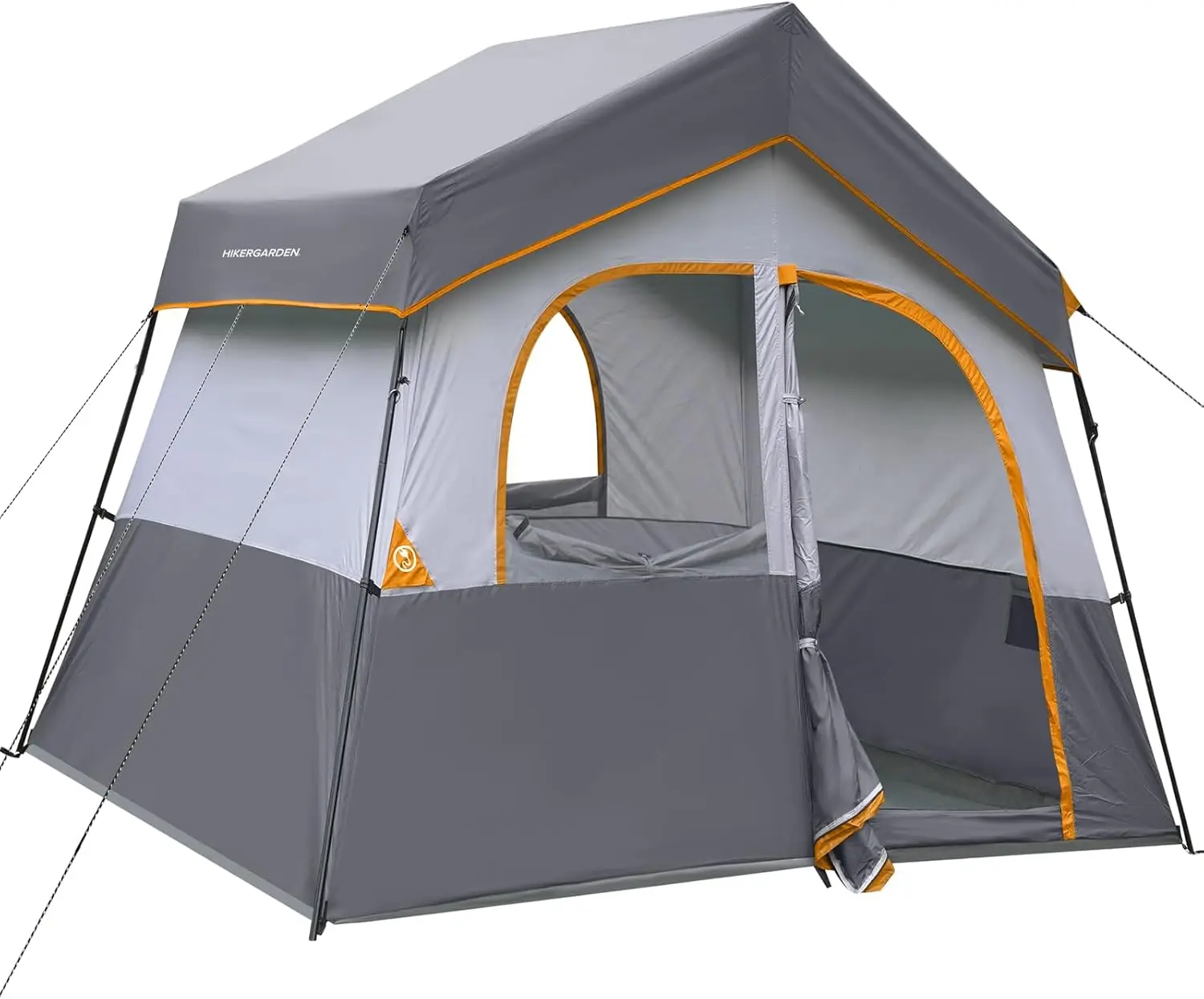 6 Person Camping Tent - Portable Easy Set Up Family Tent for Camp, Windproof Fabric Cabin Tent Outdoor