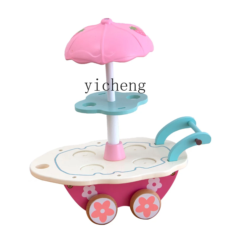 

Tqh Children Play House Ice Cream Car Toy Girl Simulation Small Trolley Candy Car Ice Cream Ice-Cream Vehicle Suit