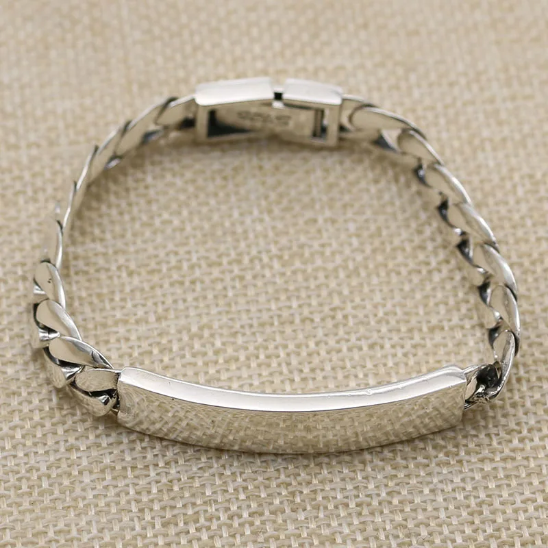 

Fashionable personality trendsetter simple S925 sterling silver bracelet Leisure men and women's sunshine shopping Korean fashio