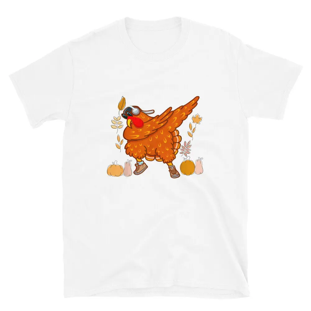 

Dabbing Turkey Thanksgiving Day Pilgrim Boys Girls Funny Dab T-Shirt