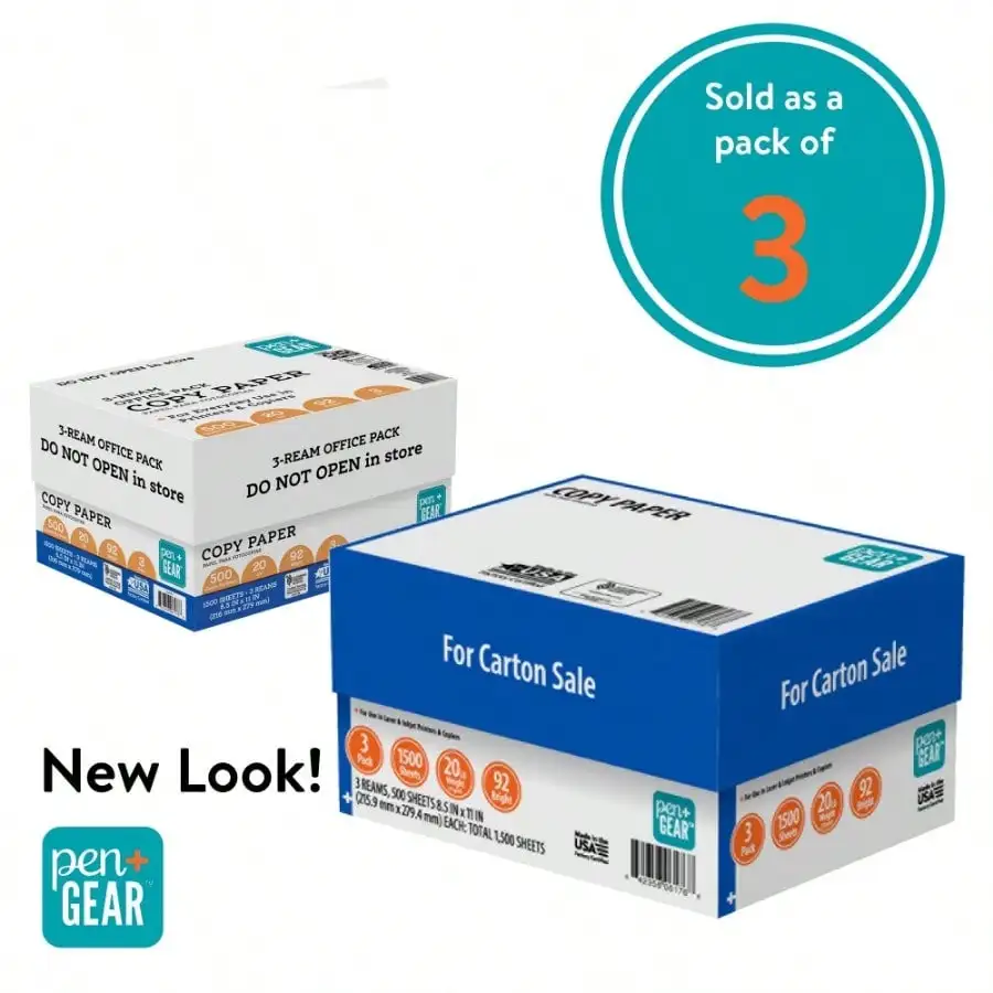 8.5x11" 92 Gloss Copy Paper White 20lb, High Brightness Printer Paper for Flyers & Presentations, Premium Office Paper