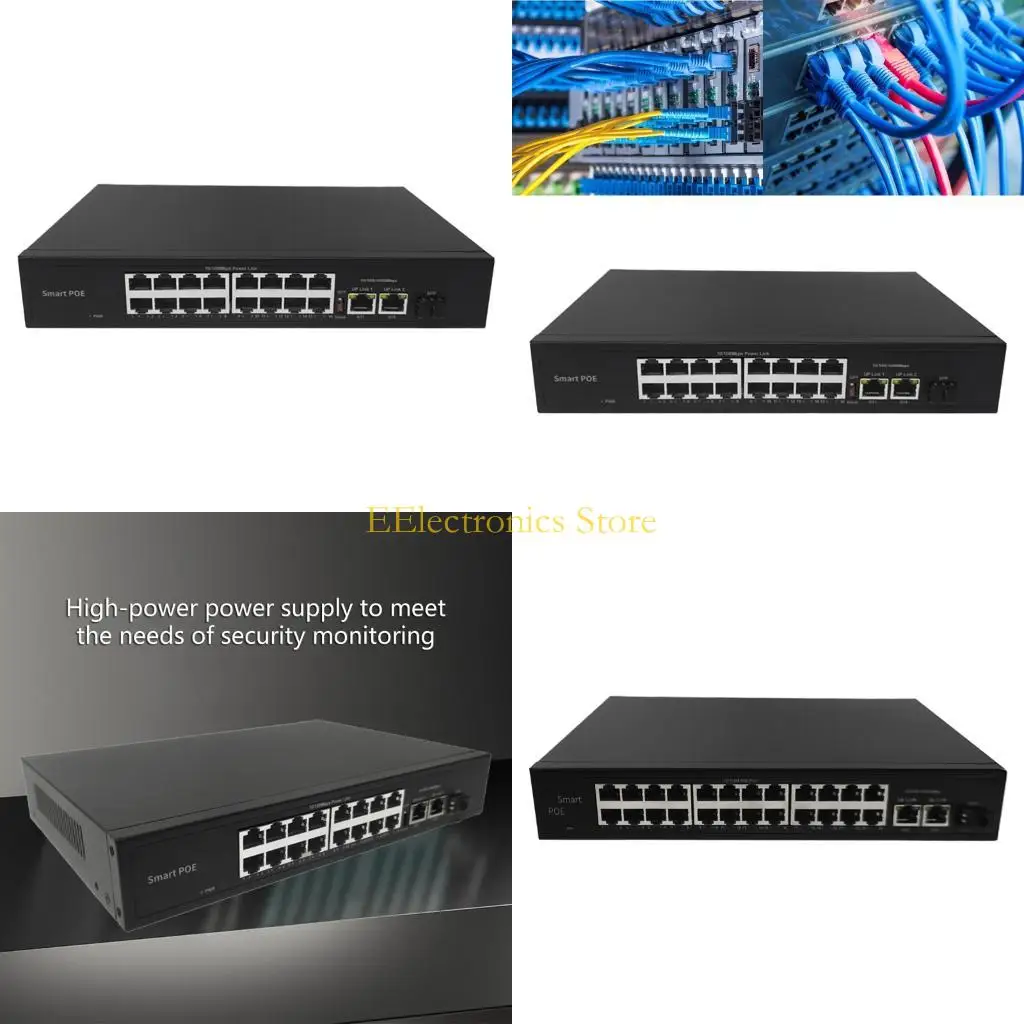 

B03C Корпоративный коммутатор POE 250 Вт, 48 В, 16+2/24+2 порта с интеллектуальным контролем трафика Интеллектуальное управление