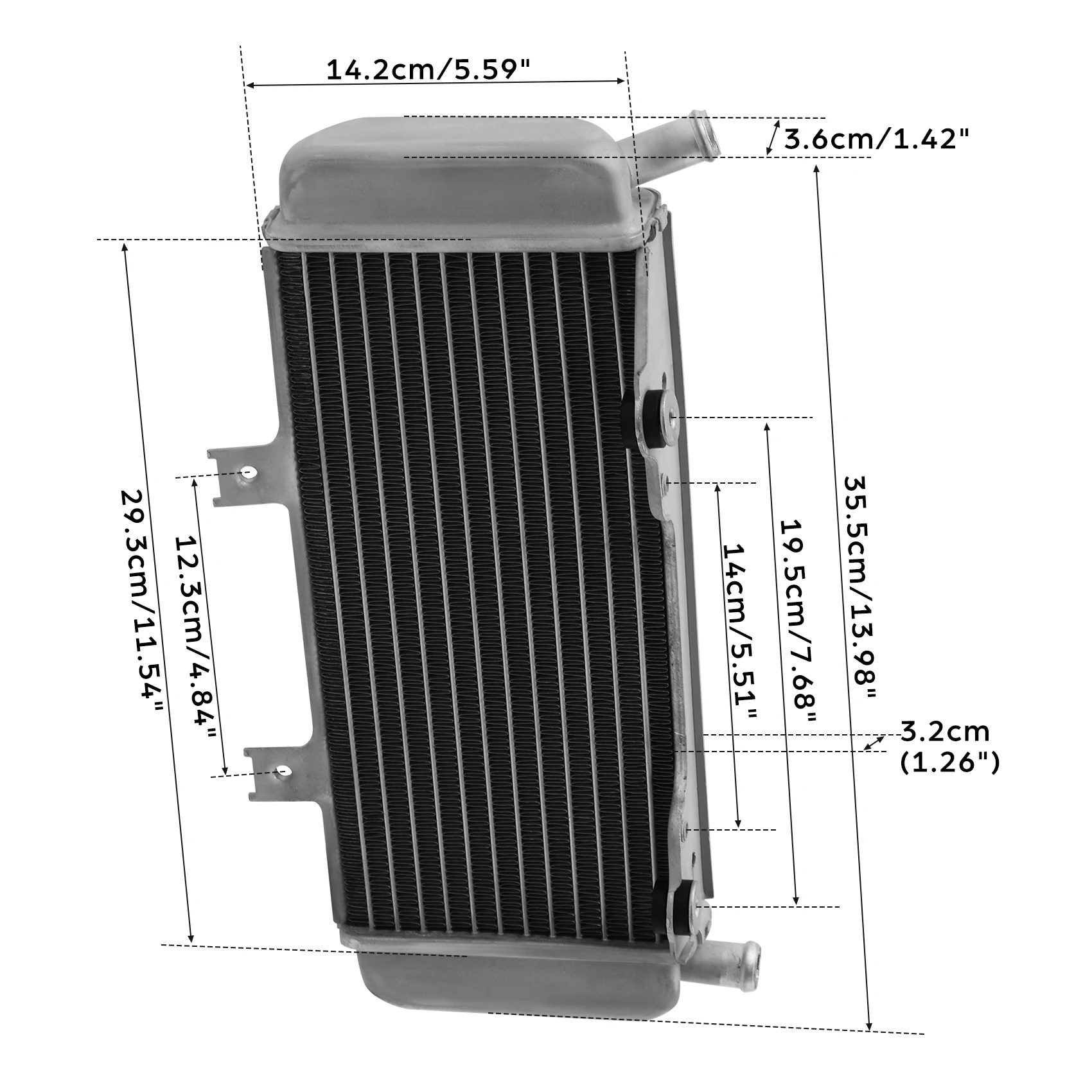 Motorcycle Left Replacement Aluminum Radiator Cooler For Honda CRF450X CRF 450X 2005-2017 2008 2010 2013 2015