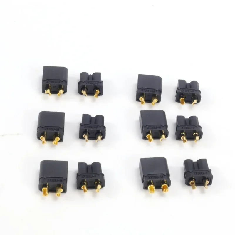 10 peças XT-30U conectores bala macho e fêmea plugue para aeronaves multi-rotor rc asa fixa bateria de lítio esc