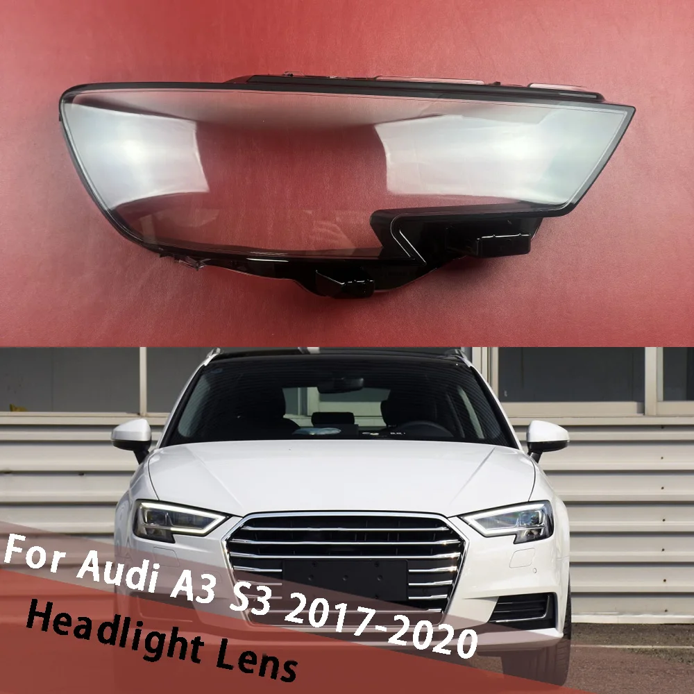 

For Audi A3 S3 2017 2018 2019 2020 Headlamp Cover Transparent Lamp Shade Headlight Shell Lens Plexiglass Replace Lampshade