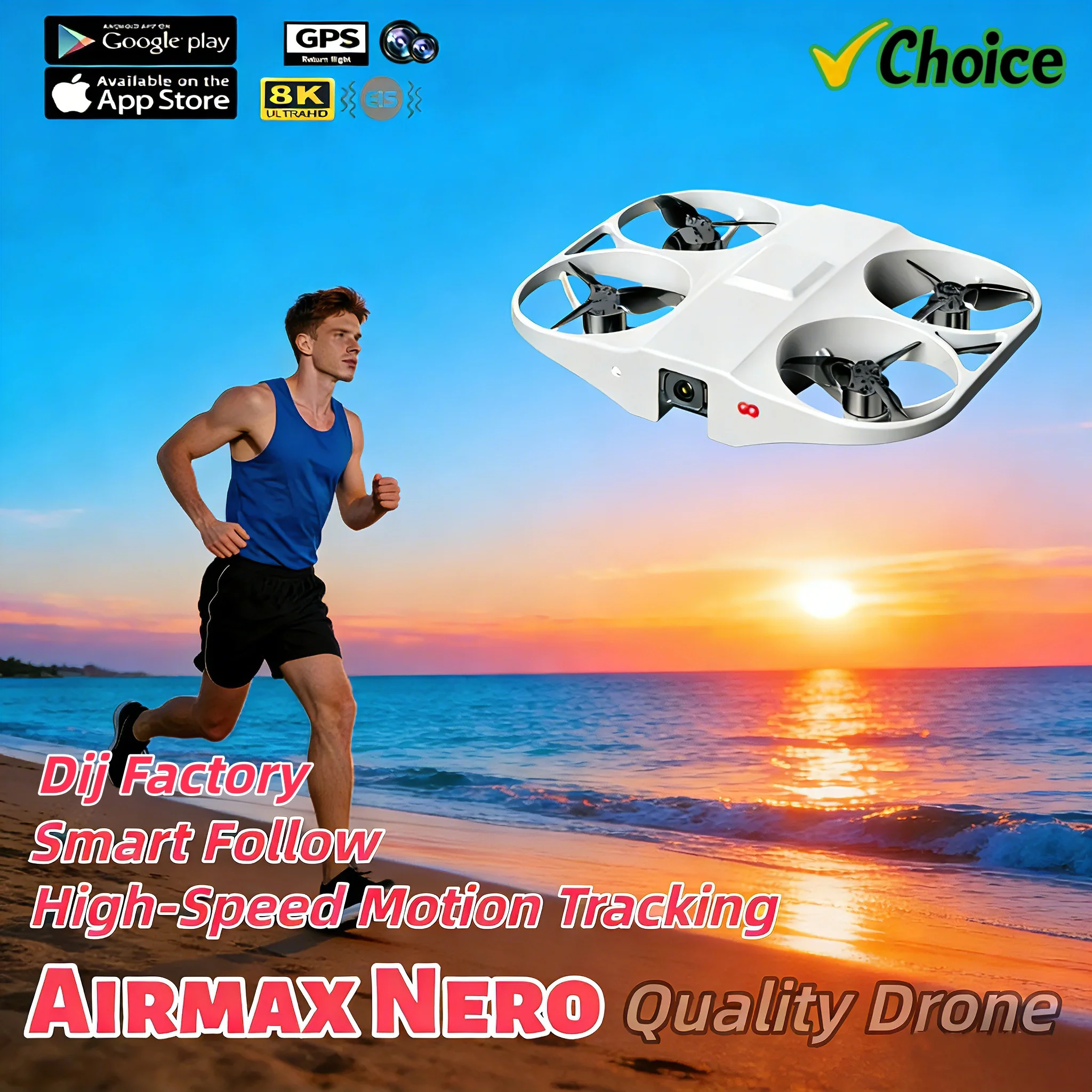 

Новый мини-дрон 2026 года GPS Airmax Neo: профессиональный, с функцией Smart Follow, RTH, камерой 8K HD и ночным видением, радиоуправляемый летательный аппарат