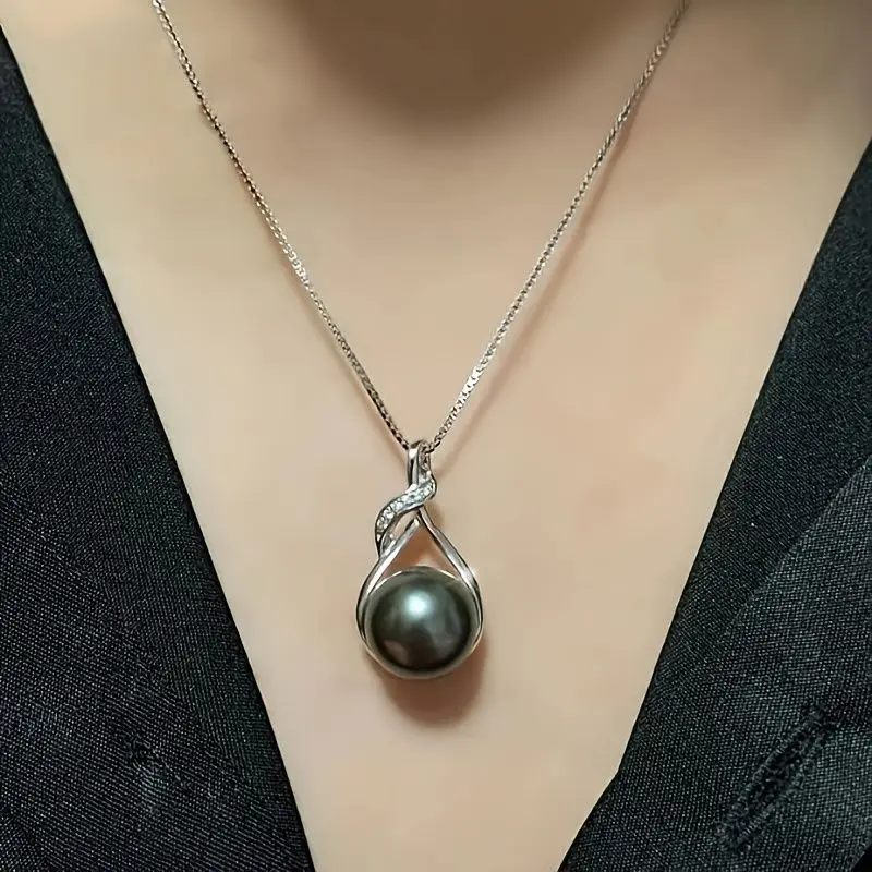 

Women's Handmade Tahitian-Black Pearl Necklace is the perfect gift for women for birthday, anniversary, Christmas gifts Wife