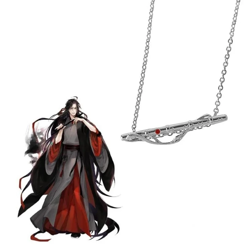 Аниме Mo Dao Zu Shi ожерелье гроссмейстер демонического культивирования Wei Wuxian Lan Wangji косплей крест флейта кулон колье ювелирные изделия