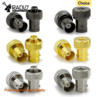 Q9 BNC to SMA RF Copper Connector Female Male Jack Converter SMA to BNC Disc Walkie-talkie Hand Station Coaxial Adapter