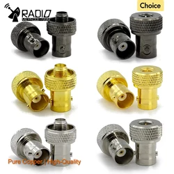 Q9 BNC to SMA RF Copper Connector Female Male Jack Converter SMA to BNC Disc Walkie-talkie Hand Station Coaxial Adapter