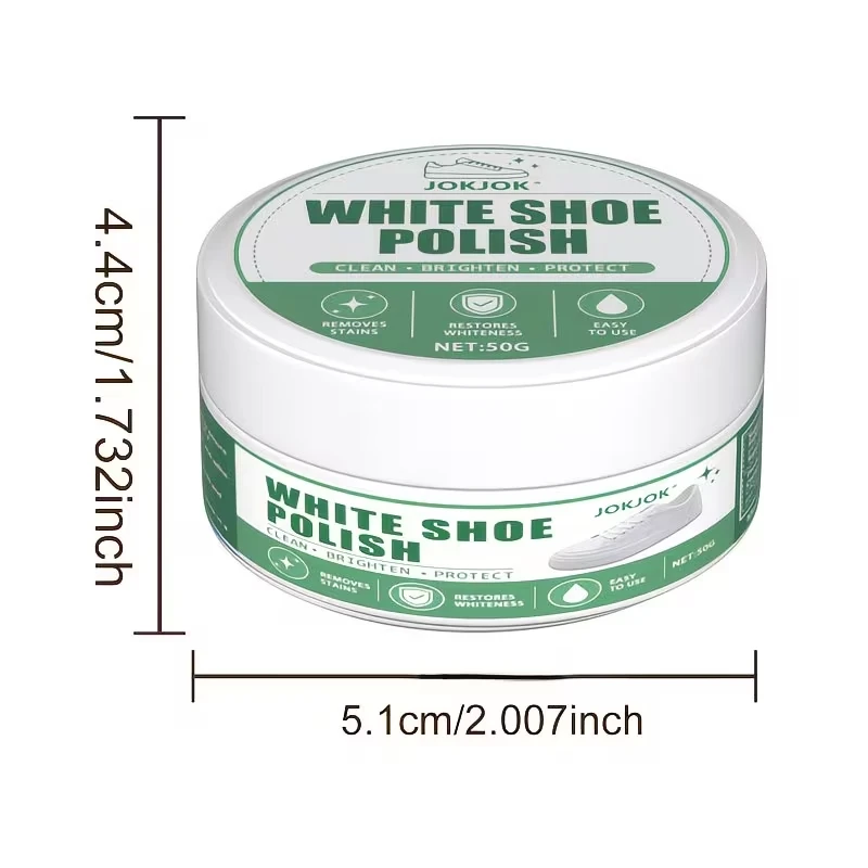 JOKJOK Multi-Functional White Shoe Polish Suitable for Sneakers, Canvas & Leather Shoes - Quick Shine Polish Restorer, Chemical