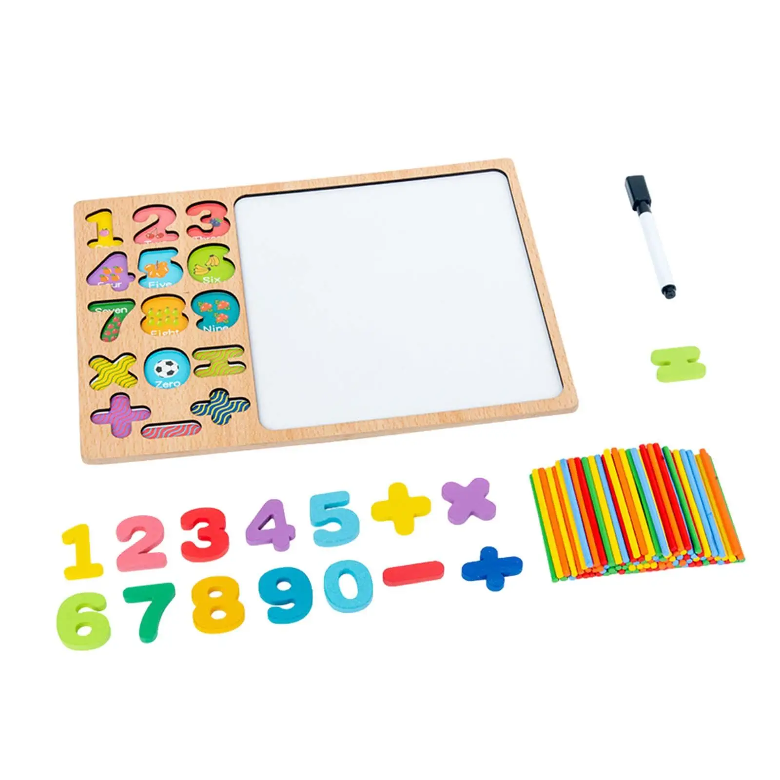 

Wooden Puzzle, Montessori Toy,, Matching Math Toy, Preschool Educational Early Learning Toys for Boys Girls Gift