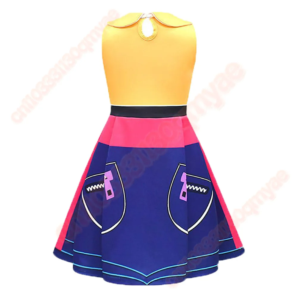 Rumi Kids 코스프레 드레스 KPop Roleplay의 악마 헌터 소녀 스커트 가방 의상 어린이 변장 정장 할로윈 카니발 파티