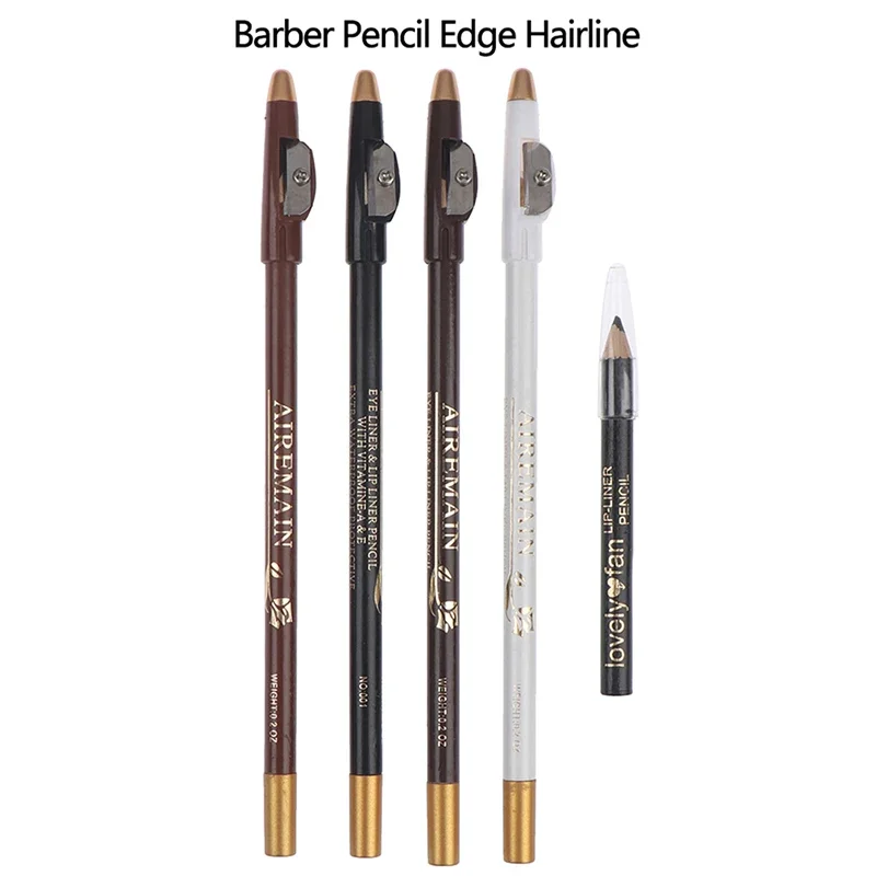 Newest 1PC Barber Pencil Edge Hairline  Trace Hair Beard Shape Accessories With Sharpener Hair Line Pen Haircut Makeup