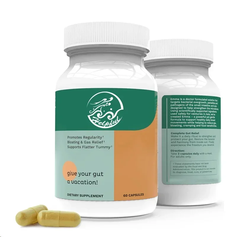 60 Capsules Intestinal Health Supplements To Relieve Gas Bloating, Including Magnesium, Aspartate, Vitamin D, Quercetin, Etc