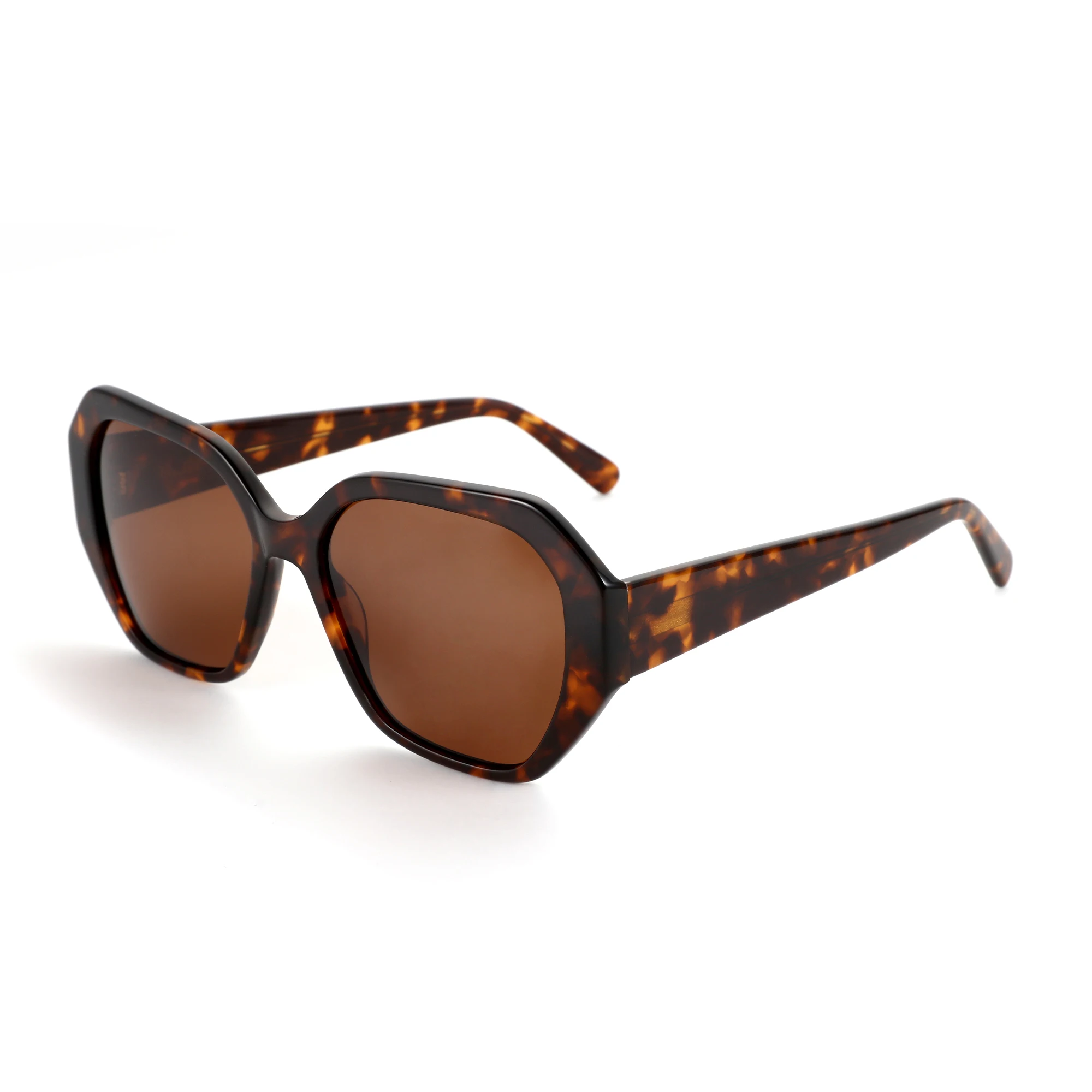 BLUEMOKY Fashion Acetate Sunglasses Hexagonal Polarized Sun Glasses For Women UV400 Protection Driving Shades