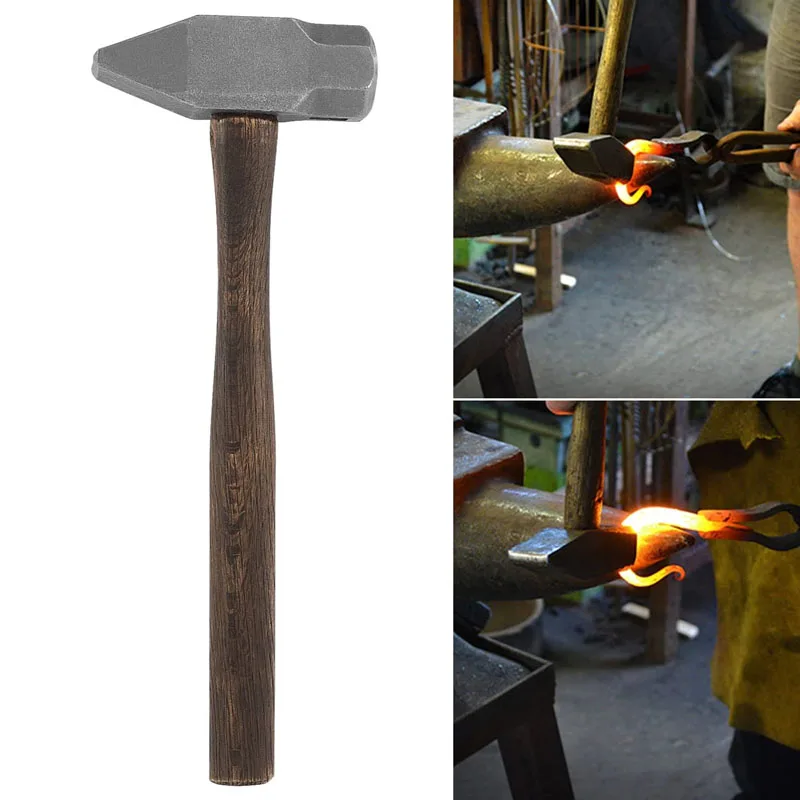 

TMT Blacksmithing 4LB Bladesmith Handmade Forge Hammer Anvil Hammer Metal Forged Knife Making Blacksmith Forging Tools