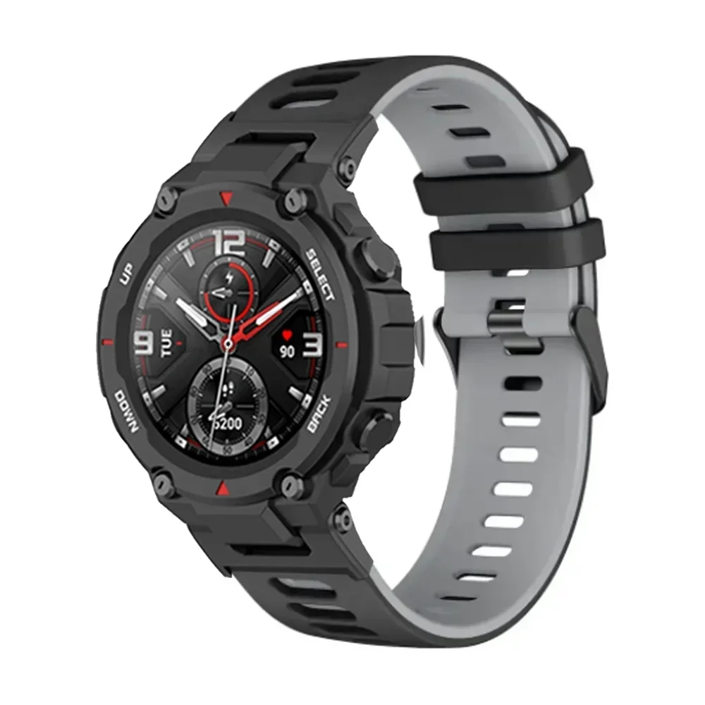 สายซิลิโคนสำหรับ huami amazfit สร้อยข้อมือสมาร์ทวอท์ช T-Rex Pro สายรัดข้อมือเปลี่ยนได้สำหรับ amazfit trex/trex 2