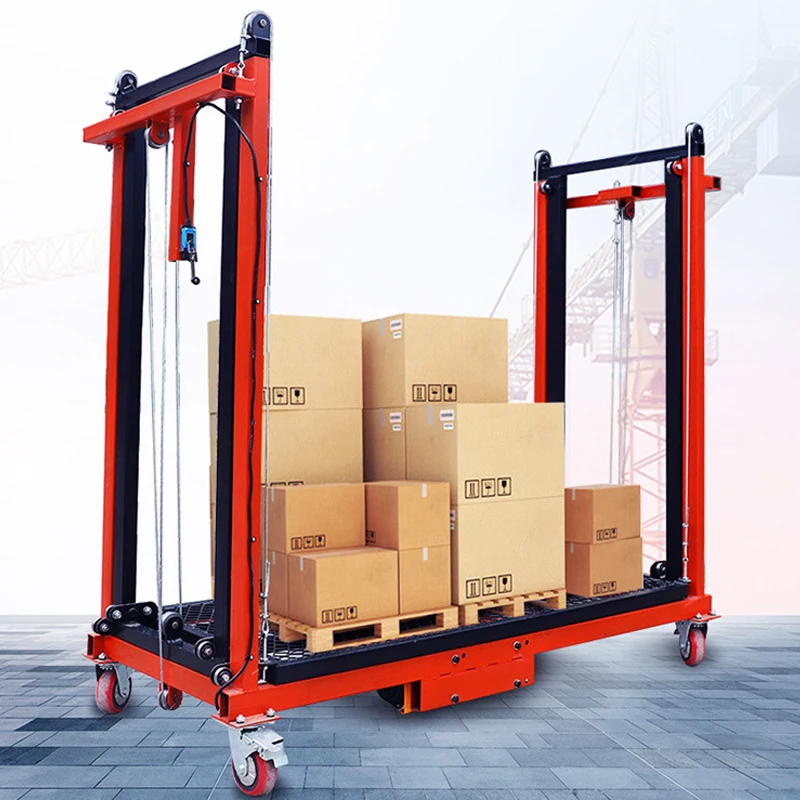 Automatic Lift Remote Control Hoist  Folding Mobile Indoor Construction Site Decoration Electric Hoist Lift