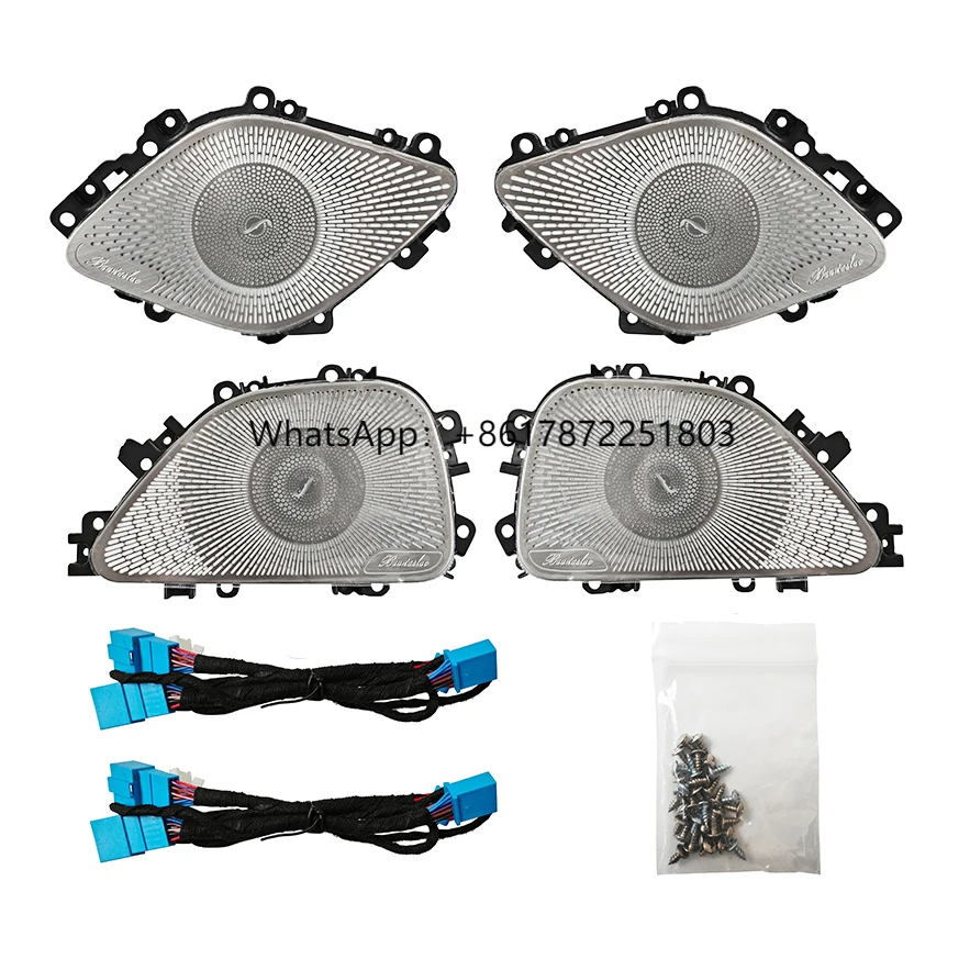 

X167 Car Door Midrange Speaker Cover With Ambient Lights for Mercedes Benz GLE/GLS-class W167 Horn Audio Trim Glow Cover