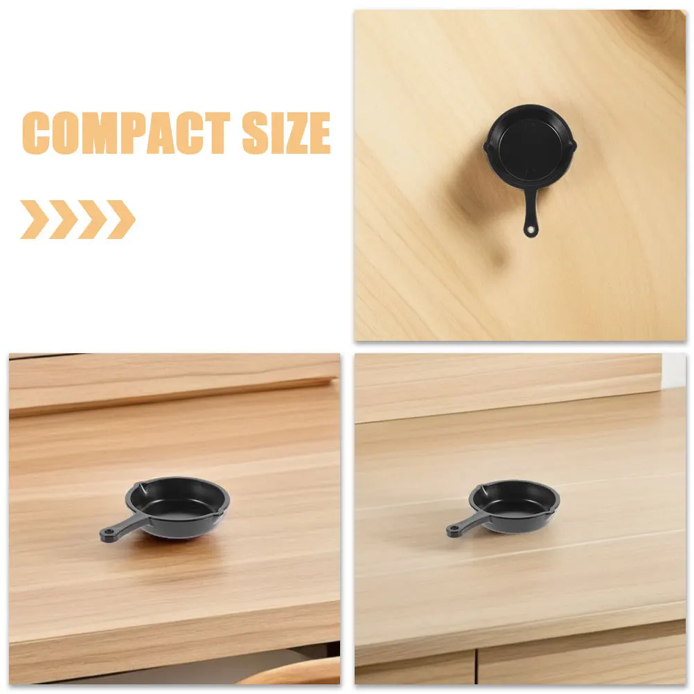 20 قطعة مقالي مصغرة مجموعة تجهيزات المطابخ البلاستيكية مقالي صغيرة لملحقات اللعب الإبداعية لبيت الدمى