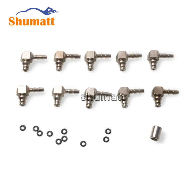 10Pcs New Made In China Good Quality Common Rail Injector Return Oil Iron Two-way Joint For 110 Series 10pcs/Bag