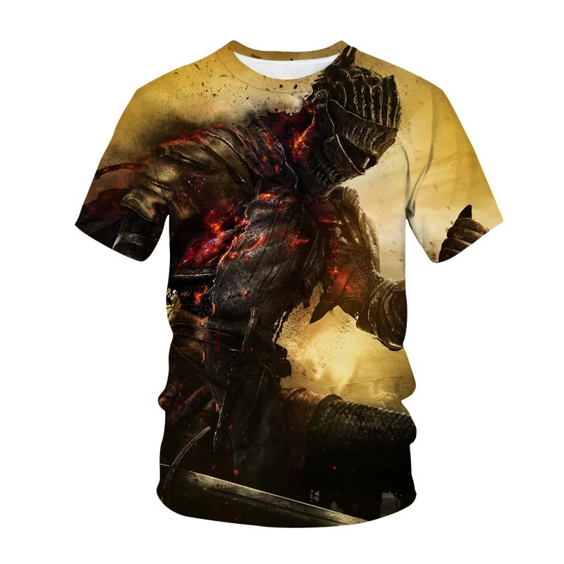 Dark Souls T-Shirt Game 3D Print Streetwear Men Women Casual Fashion Oversized Short Sleeve T Shirt Kids Tees Tops Man Clothing