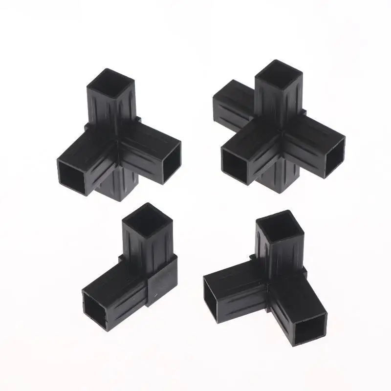 ABS Plastic Hexagonal 6-Way Fittings, 22mm Square Pipe Connector & Angle Code for Structural Assembly, 2-20Pcs