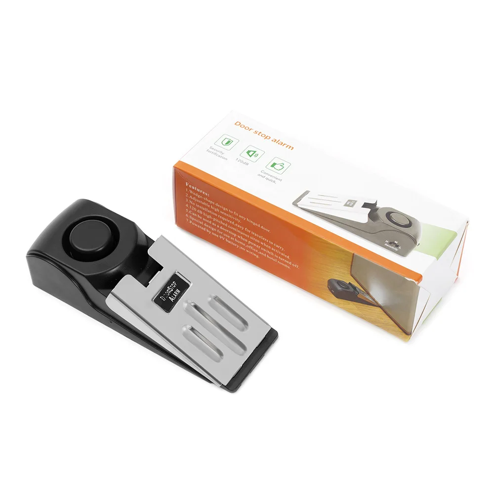 Door Stop Alarm Door Stopper Security Alert Device, Anti-theft Door Blocker for Travel Hotel Home Shop Accommodation