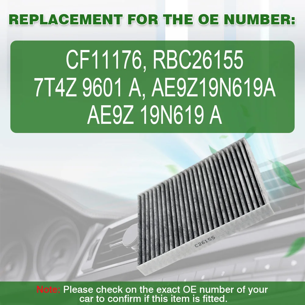 

Для Ford Flex Taurus Explorer Lincoln MKS MKT автомобильный угольный салонный воздушный фильтр ‎ CF11176, ‎ RBC26155, 7T4Z 9601 A, AE9Z 19N619 A