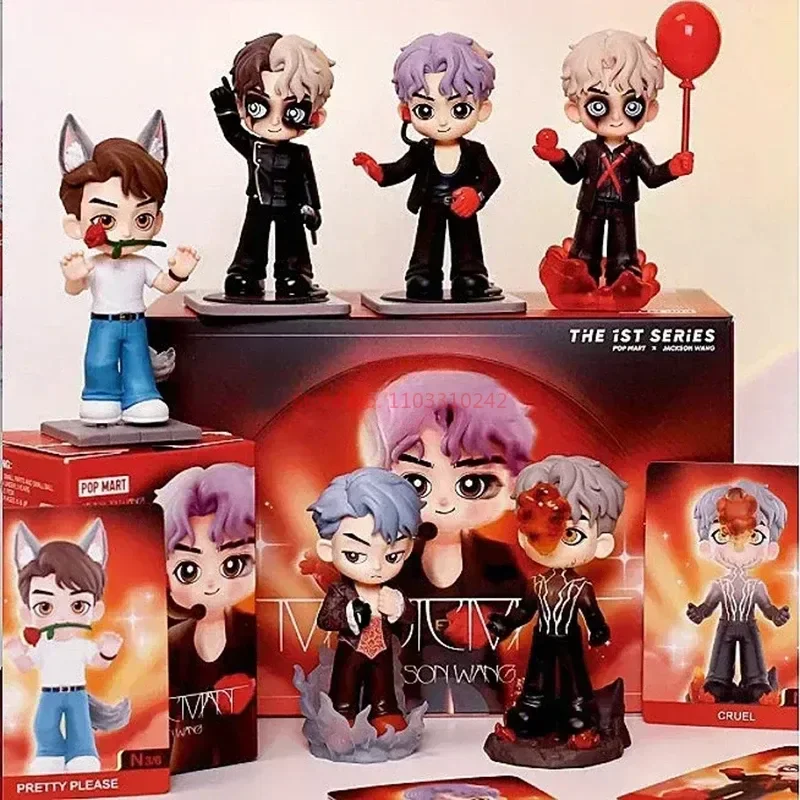 Caja ciega de la serie Jackson Wang Maizhikeman, figura de Anime, muñecas lindas, modelo divertido, caja misteriosa, decoración de escritorio, juguete, regalos sorpresa