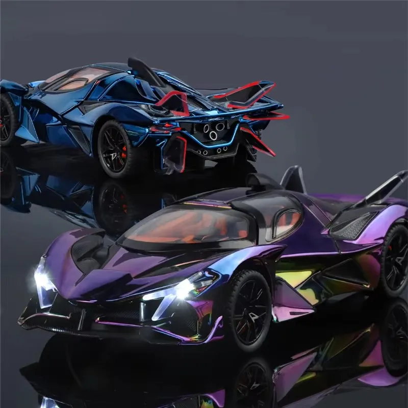 1:24 أبولو مشروع EVO سبيكة سيارة رياضية نموذج Diecasts المعادن مطلي سباق السيارات المركبات نموذج ضوء الصوت لعبة أطفال هدية #3