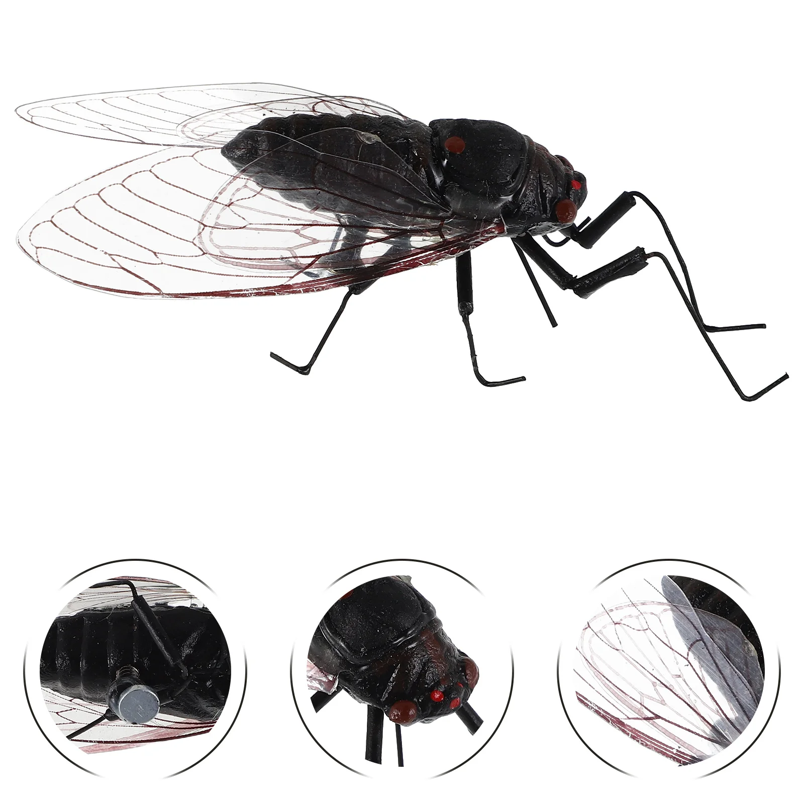 

4pcs Mini Clay Cicada For Garden Yard Patio Balcony Decor Cute Landscape Dollhouse Accessories Farm Statues Plastic